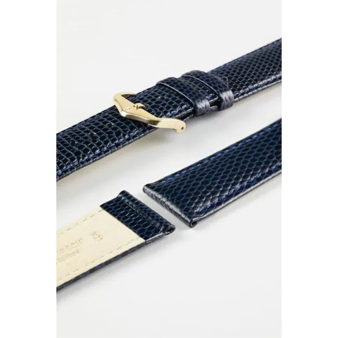 Blue HIRSCH RAINBOW Lizard Embossed Watch Strap 1230 26 NQ