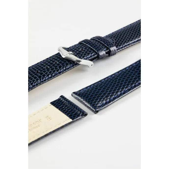 Blue HIRSCH RAINBOW Lizard Embossed Watch Strap 1230 26 NQ