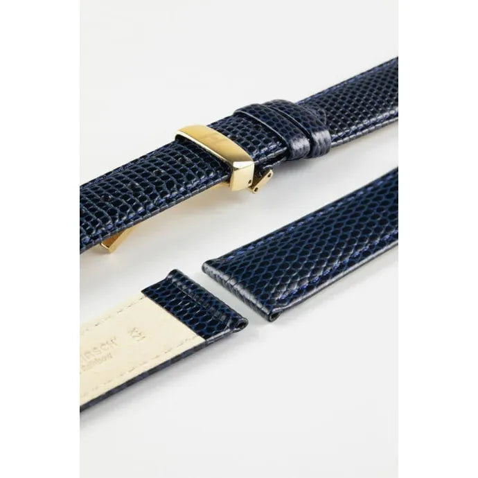 Blue HIRSCH RAINBOW Lizard Embossed Watch Strap 1230 26 NQ