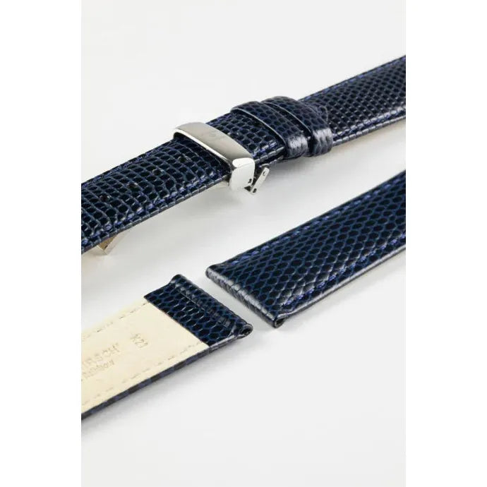 Blue HIRSCH RAINBOW Lizard Embossed Watch Strap 1230 26 NQ