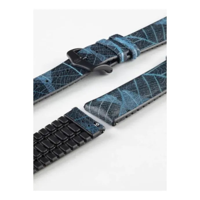 Blue HIRSCH LEAF Vegan Watchband - Ladies 092 10 46 1