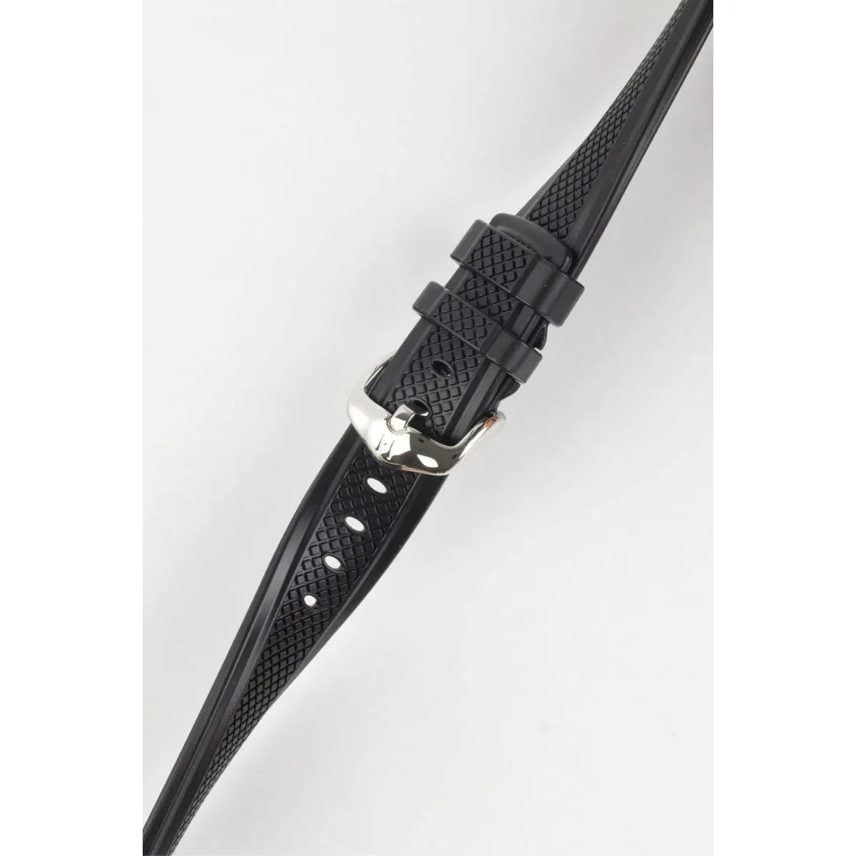 Black HIRSCH ACCENT Premium Caoutchouc Watchband 4047 88