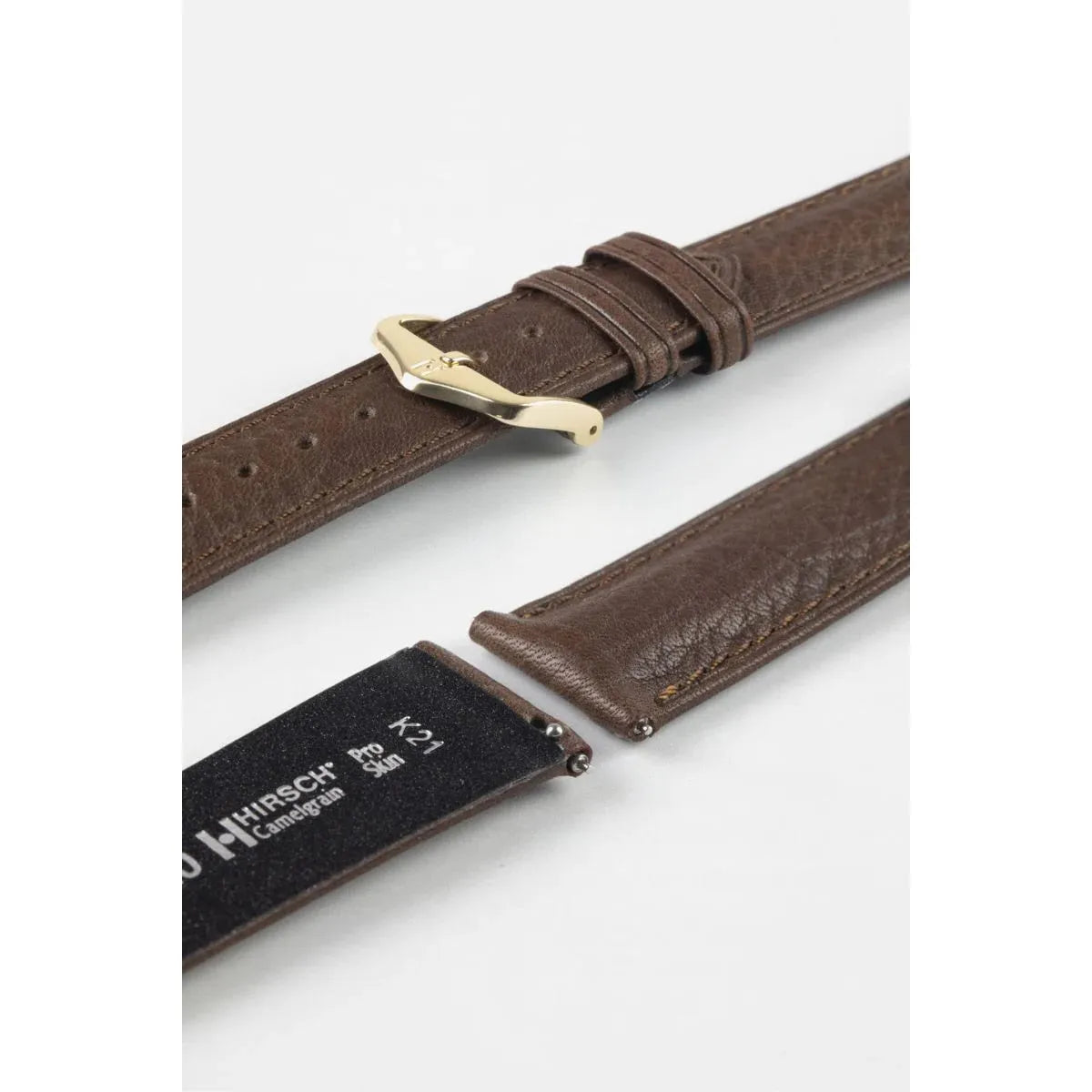 Brown HIRSCH CAMELGRAIN Pro Skin Watch Strap 010 09