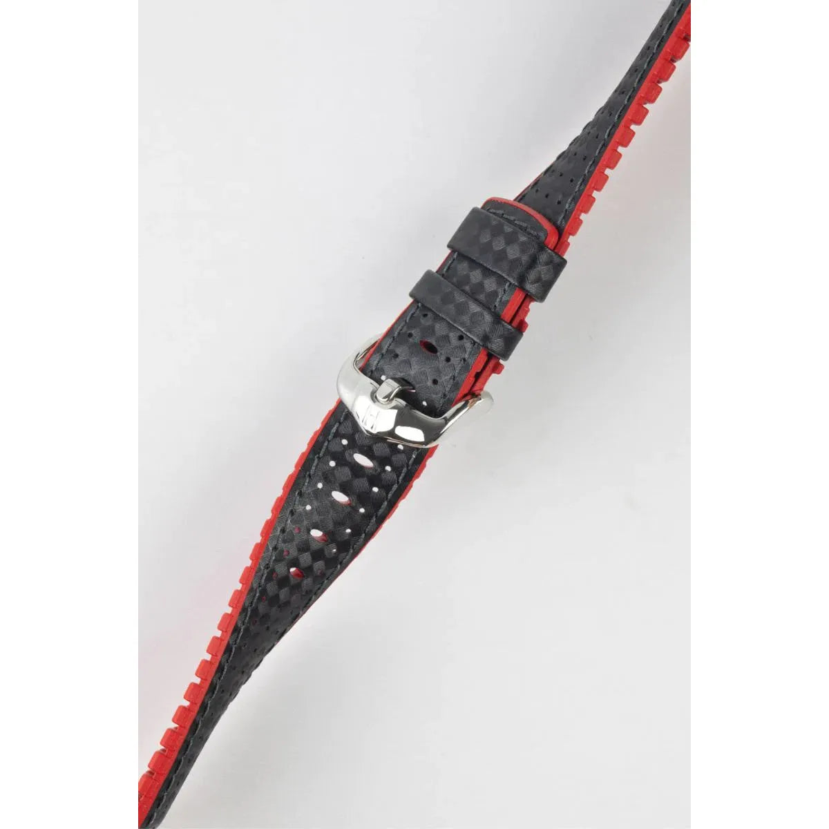 Black &amp; Red HIRSCH AYRTON Performance Calfskin Watch band 091 80 92