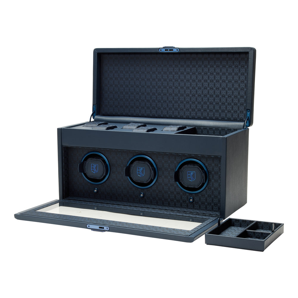 WOLF 1834 - Earth Triple Watch Winder - Midnight Blue