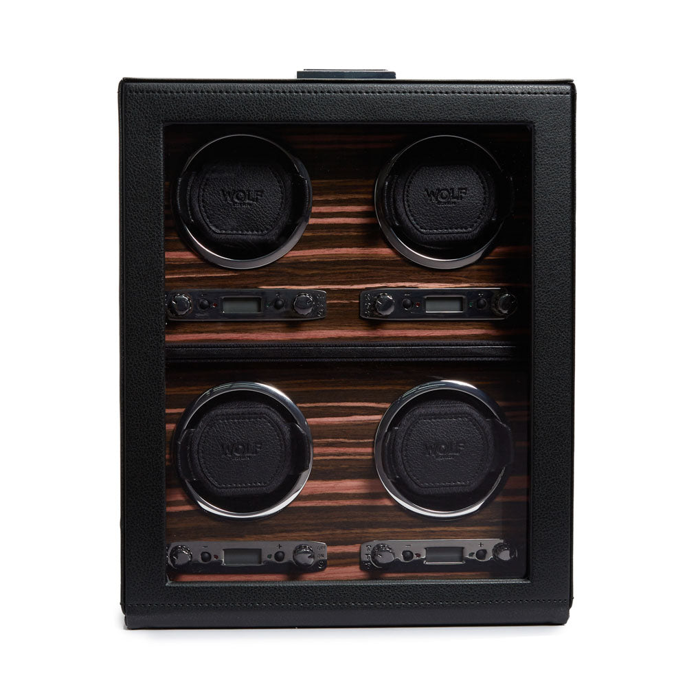 WOLF 1834 - Roadster 4 Piece Watch Winder - Black