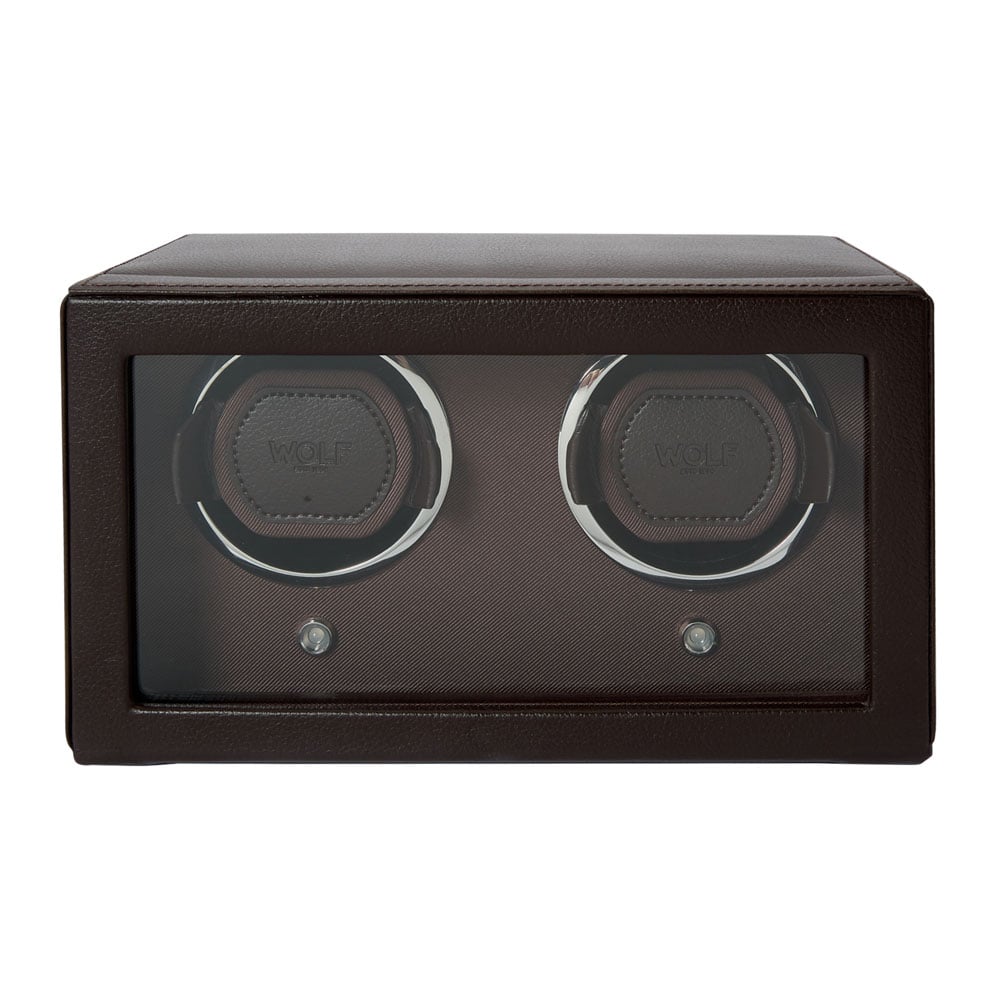 WOLF 1834 - Cub Double Watch Winder with Cover - Brown