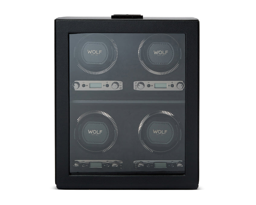 WOLF 1834 - British Racing 4 Piece Watch Winder - Black