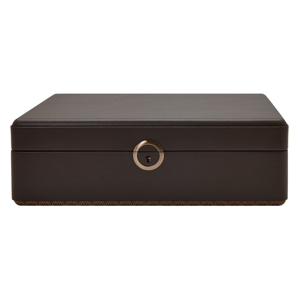 WOLF 1834 - Earth 5 Piece Watch Box with Storage -  Coffee