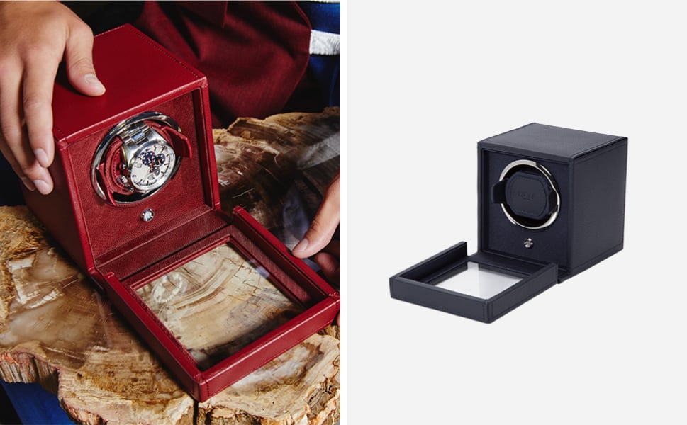 WOLF 1834 - Cub Single Watch Winder with Cover - Navy