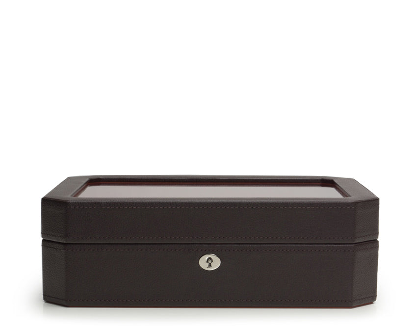 WOLF 1834 - Windsor 10 Piece Watch Box - Brown/Orange