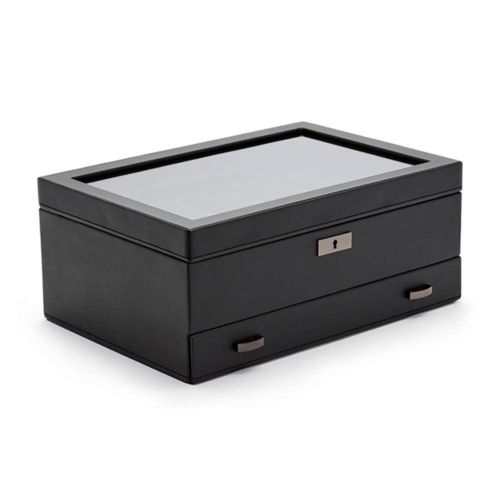 WOLF 1834 - Axis 10 Piece Watch Box with Drawer - Powder Coat