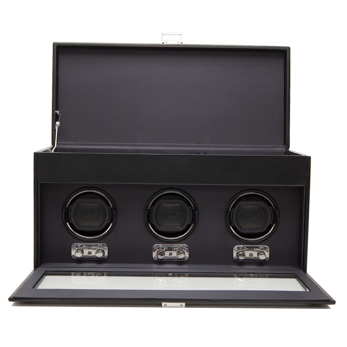 WOLF 1834 - Heritage Triple Winder with Storage - Black