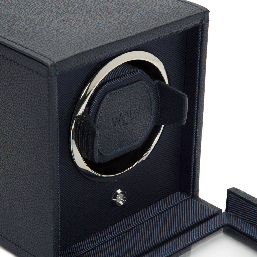 WOLF 1834 - Cub Single Watch Winder with Cover - Navy