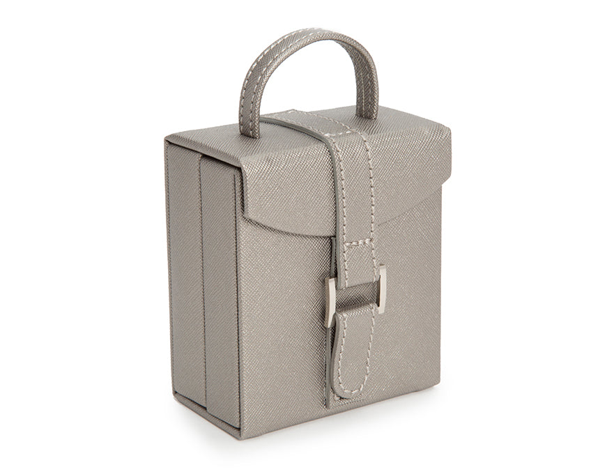 WOLF 1834 - Heritage Fold-Out Jewelry Box - Pewter Saffiano