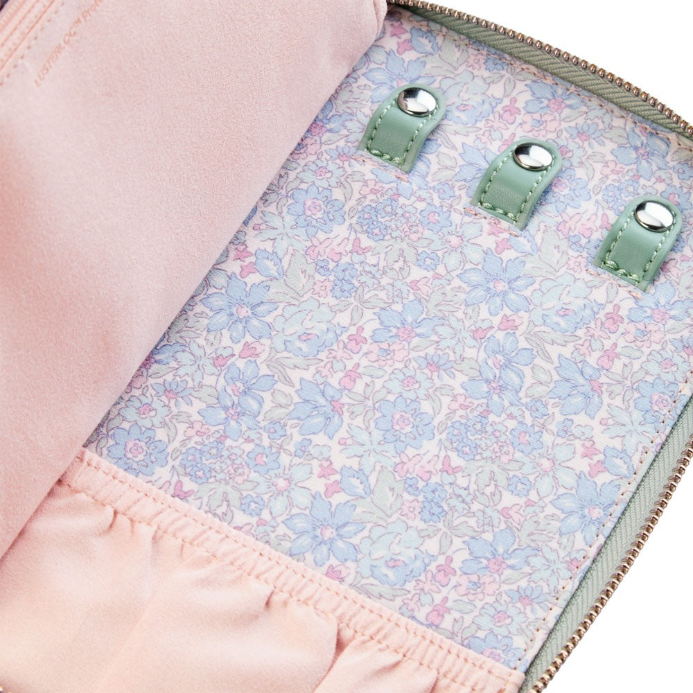 WOLF 1834 - WOLF X LIBERTY Julia Interior Print Travel Jewelry Portfolio - Sage Green