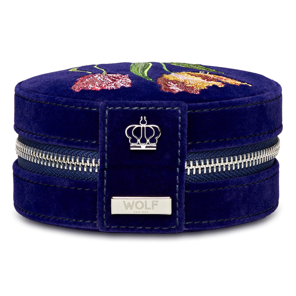 WOLF 1834 - Royal Asscher Round Jewelry Zip Case - Blue