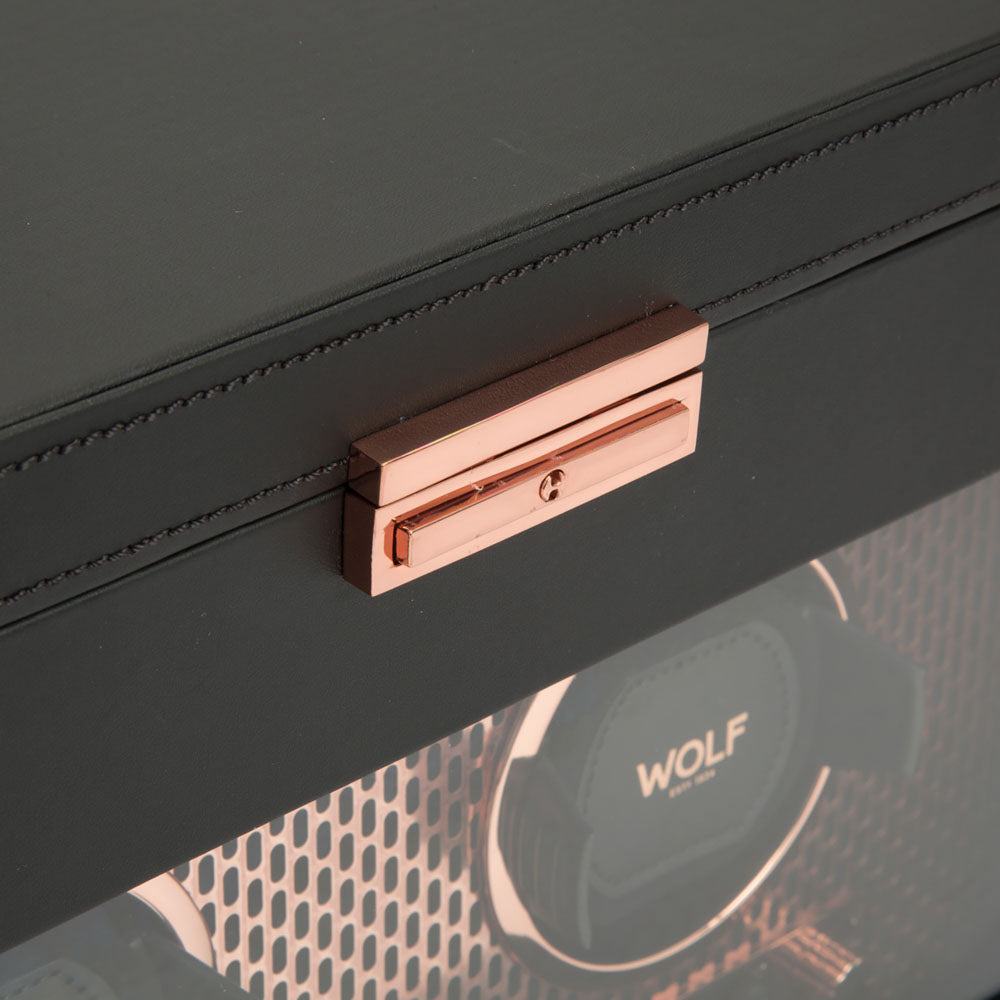 WOLF 1834 - Axis Double Watch Winder With Storage - Copper
