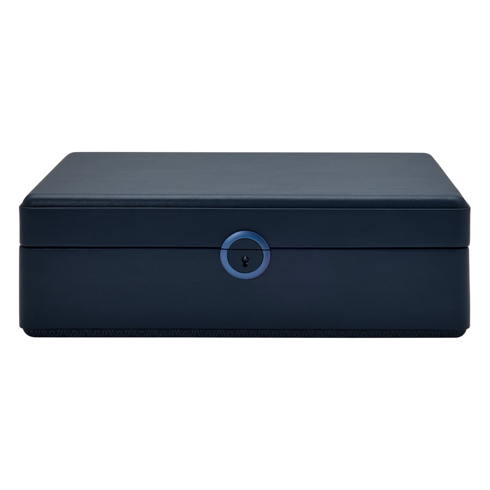 WOLF 1834 - Earth 5 Piece Watch Box with Storage - Midnight Blue