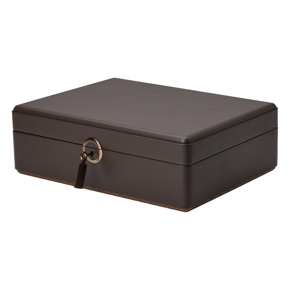 WOLF 1834 - Earth 5 Piece Watch Box with Storage -  Coffee