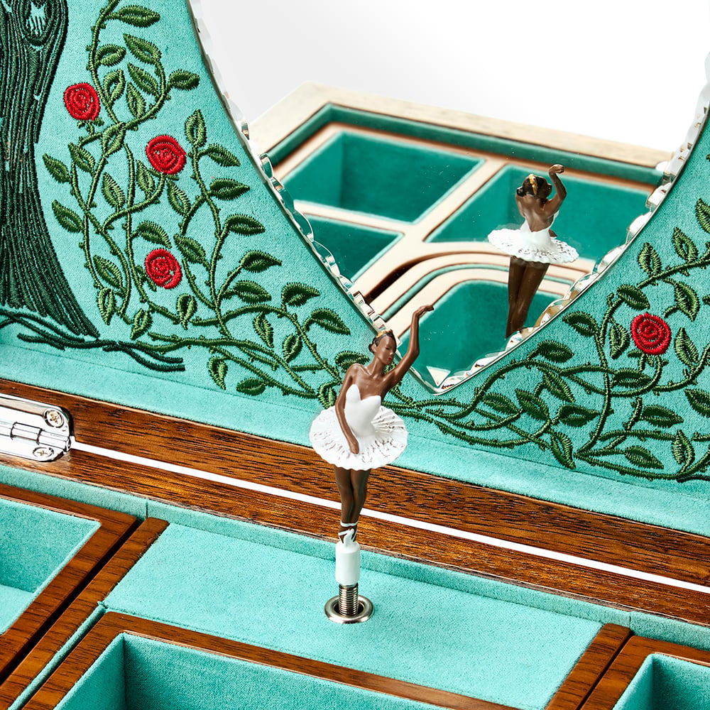 WOLF 1834 - Ballet Musical Jewellery Box – Sleeping Beauty Walnut Wood