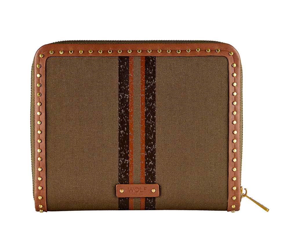 WOLF 1834 - Ida Travel Zip Jewelry Portfolio - Khaki
