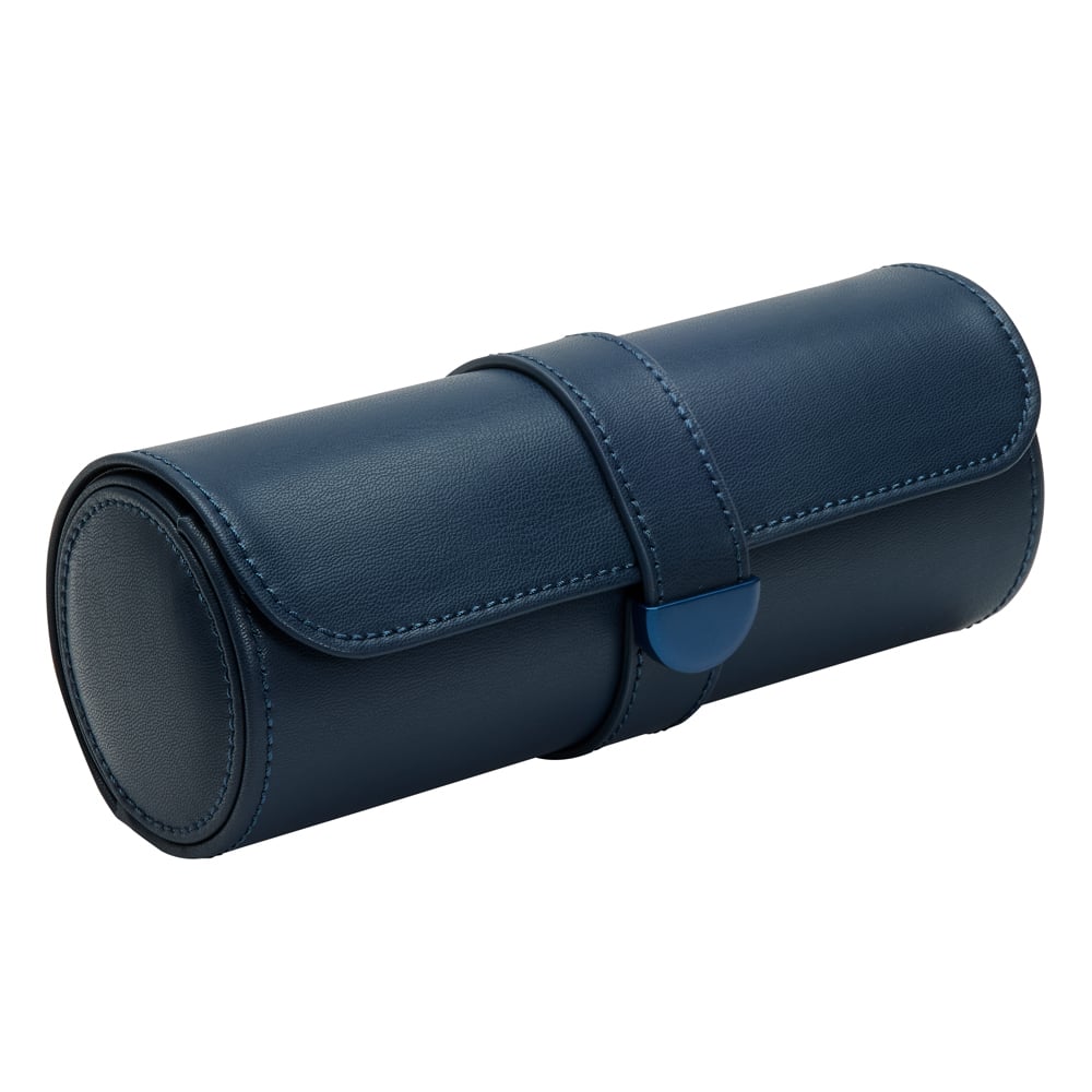 WOLF 1834 - Earth Triple Watch Roll - Midnight Blue