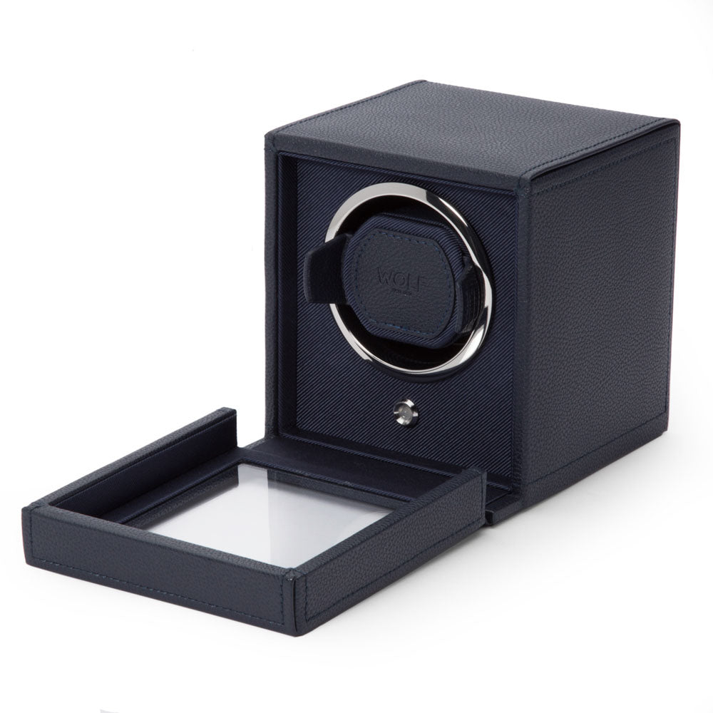 WOLF 1834 - Cub Single Watch Winder with Cover - Navy