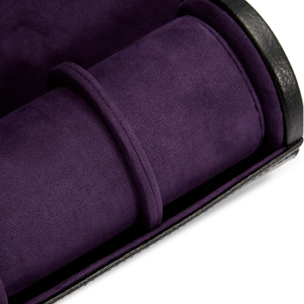 WOLF 1834 - Blake Watch Roll with Capsule - Black/Purple