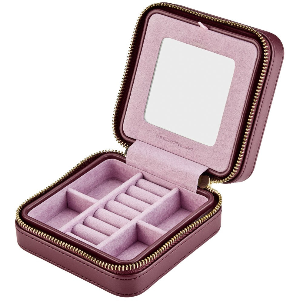 WOLF 1834 - WOLF X LIBERTY Ianthe Small Travel Jewelry Zip Case - Burgundy