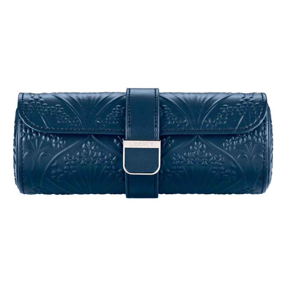 WOLF 1834 - WOLF X LIBERTY All Over Ianthe Triple Watch Roll - Navy