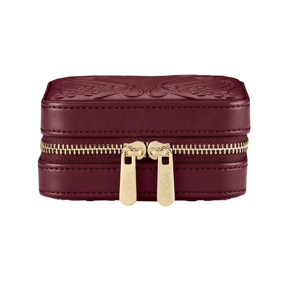 WOLF 1834 - WOLF X LIBERTY Ianthe Small Travel Jewelry Zip Case - Burgundy