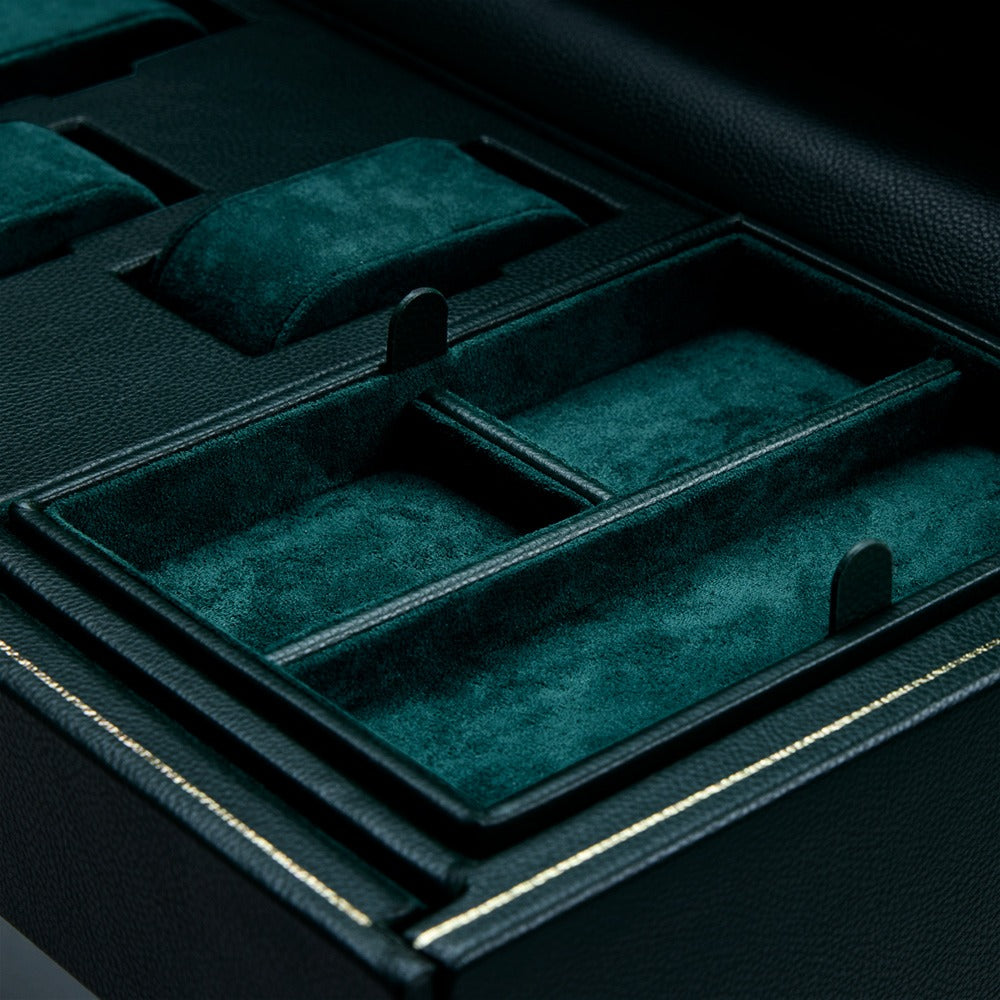 WOLF 1834 - British Racing Double Watch Winder with Storage - Green