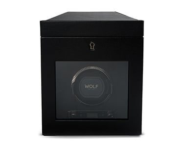 WOLF 1834 - British Racing Single Watch Winder with Storage - Black