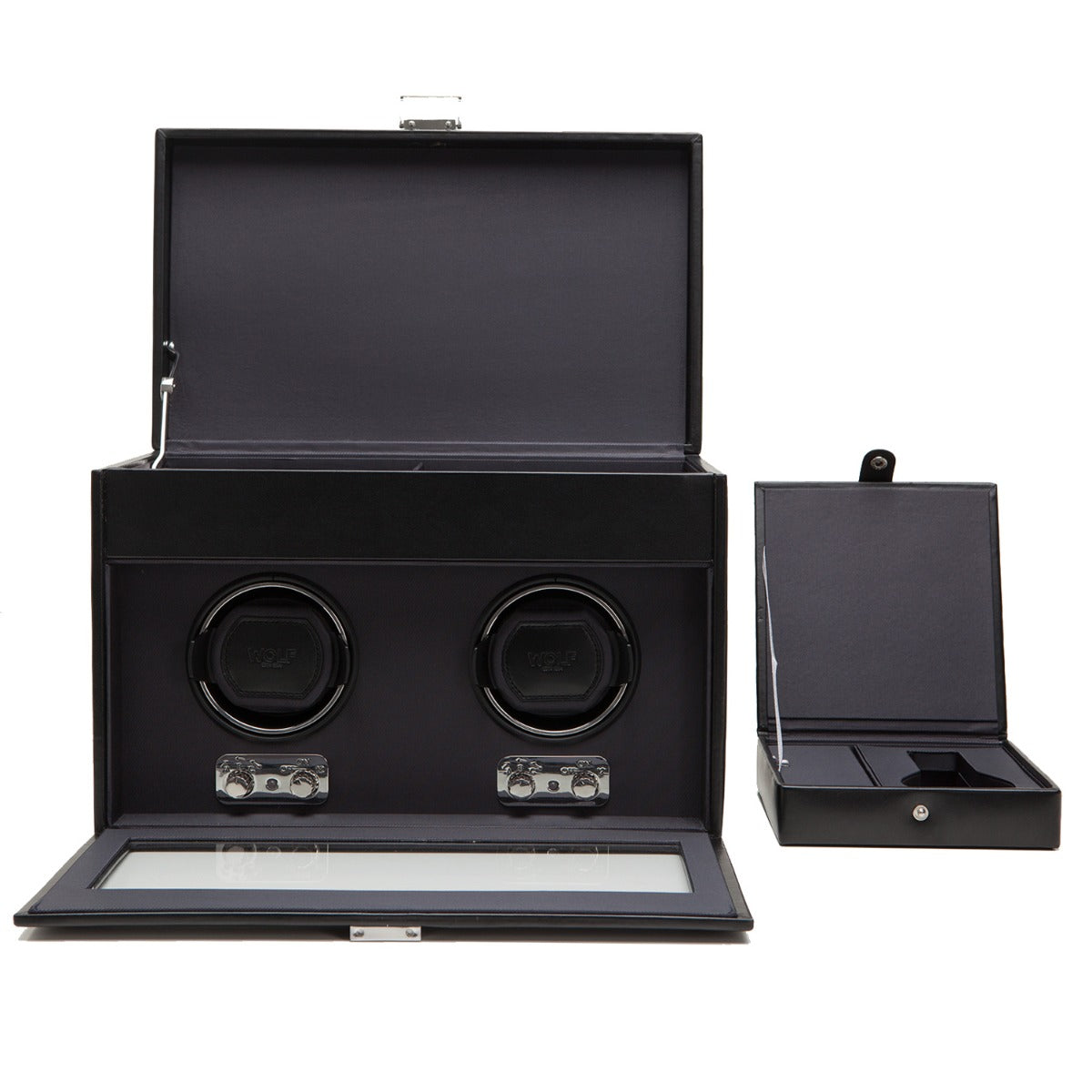 WOLF 1834 - Heritage Double Winder with Storage - Black
