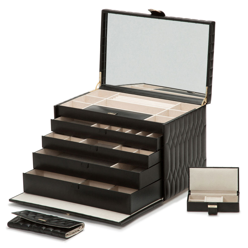 WOLF 1834 - Caroline Extra Large Jewelry Case - Black