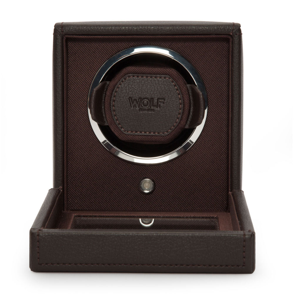 WOLF 1834 - Cub Single Watch Winder with Cover - Brown