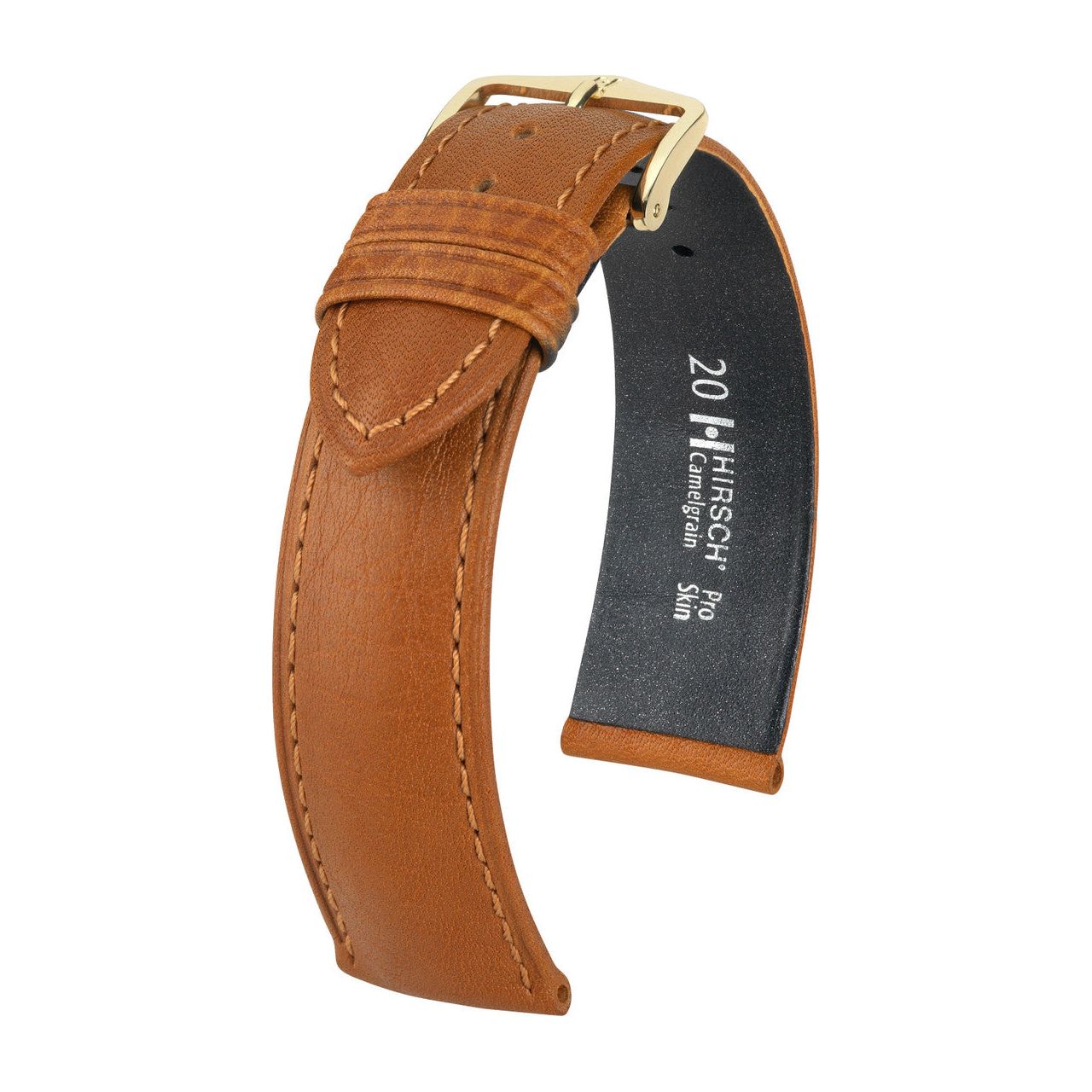 Honey End HIRSCH CAMELGRAIN Pro Skin Watch Strap 1020 09 OE