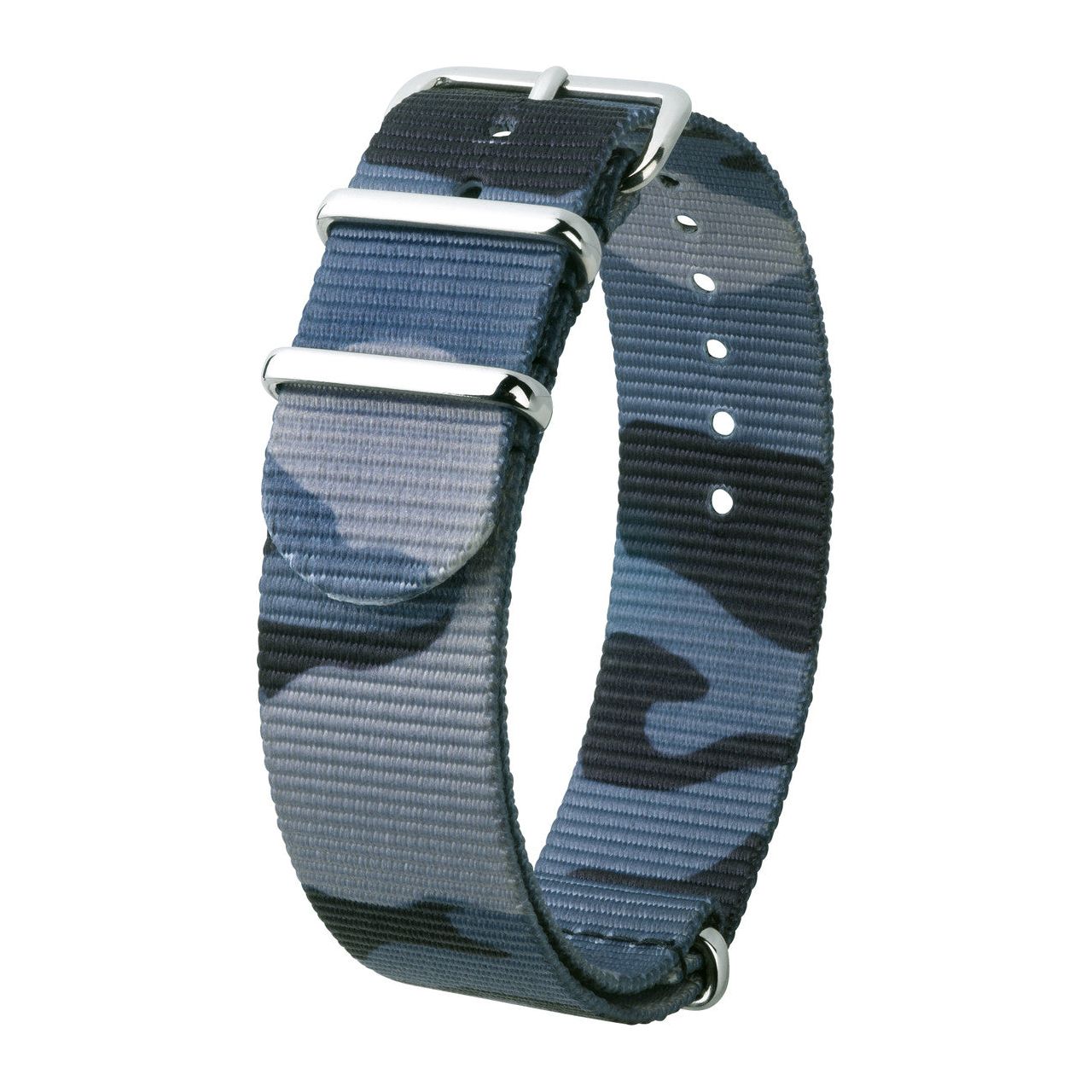 Grey HIRSCH RUSH Military style Nylon Watch Strap 4040 60