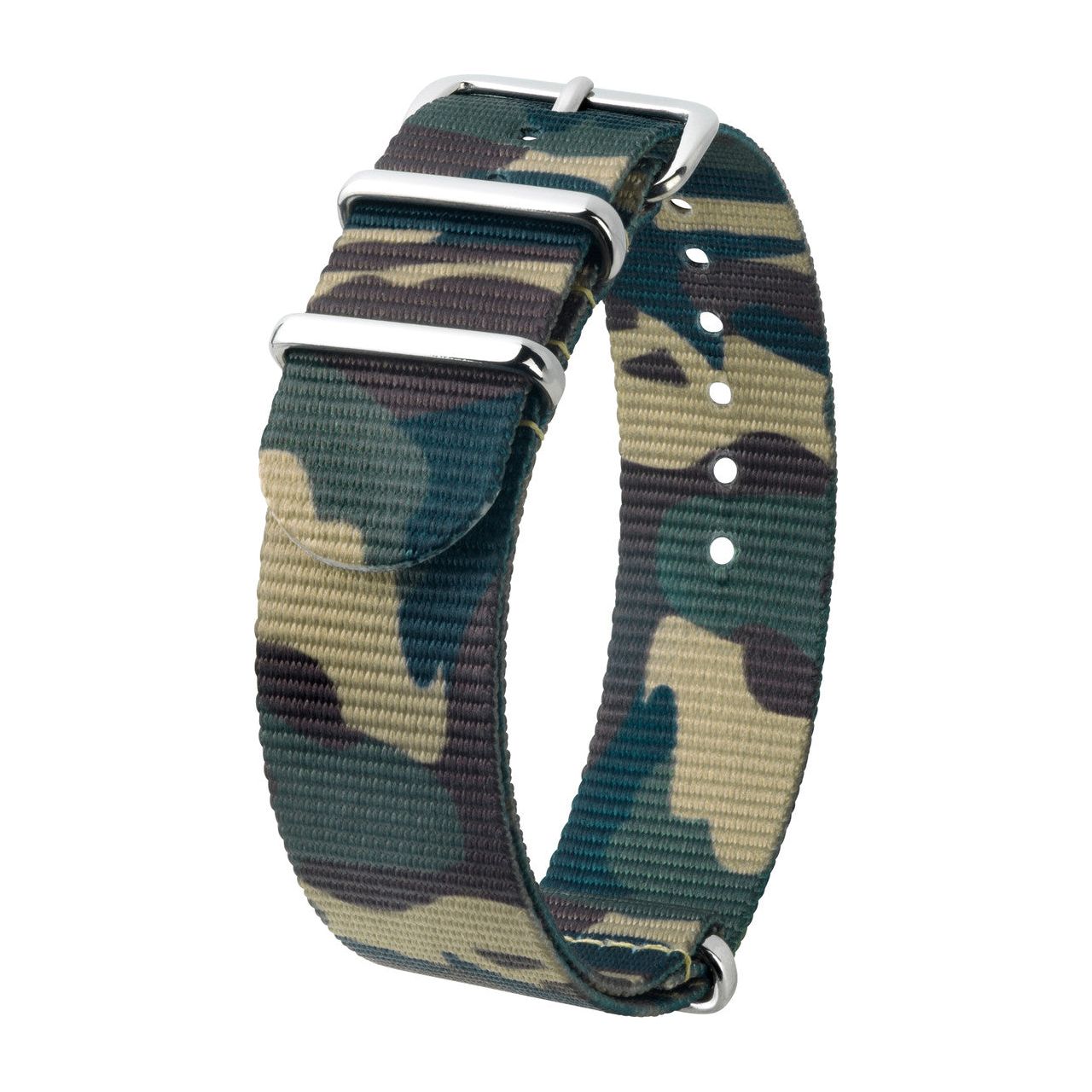 Green HIRSCH RUSH Military style Nylon Watch Strap 4040 60