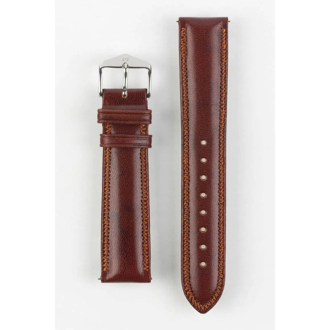 Gold Brown HIRSCH ASCOT English Calfskin Watch Strap 015 75