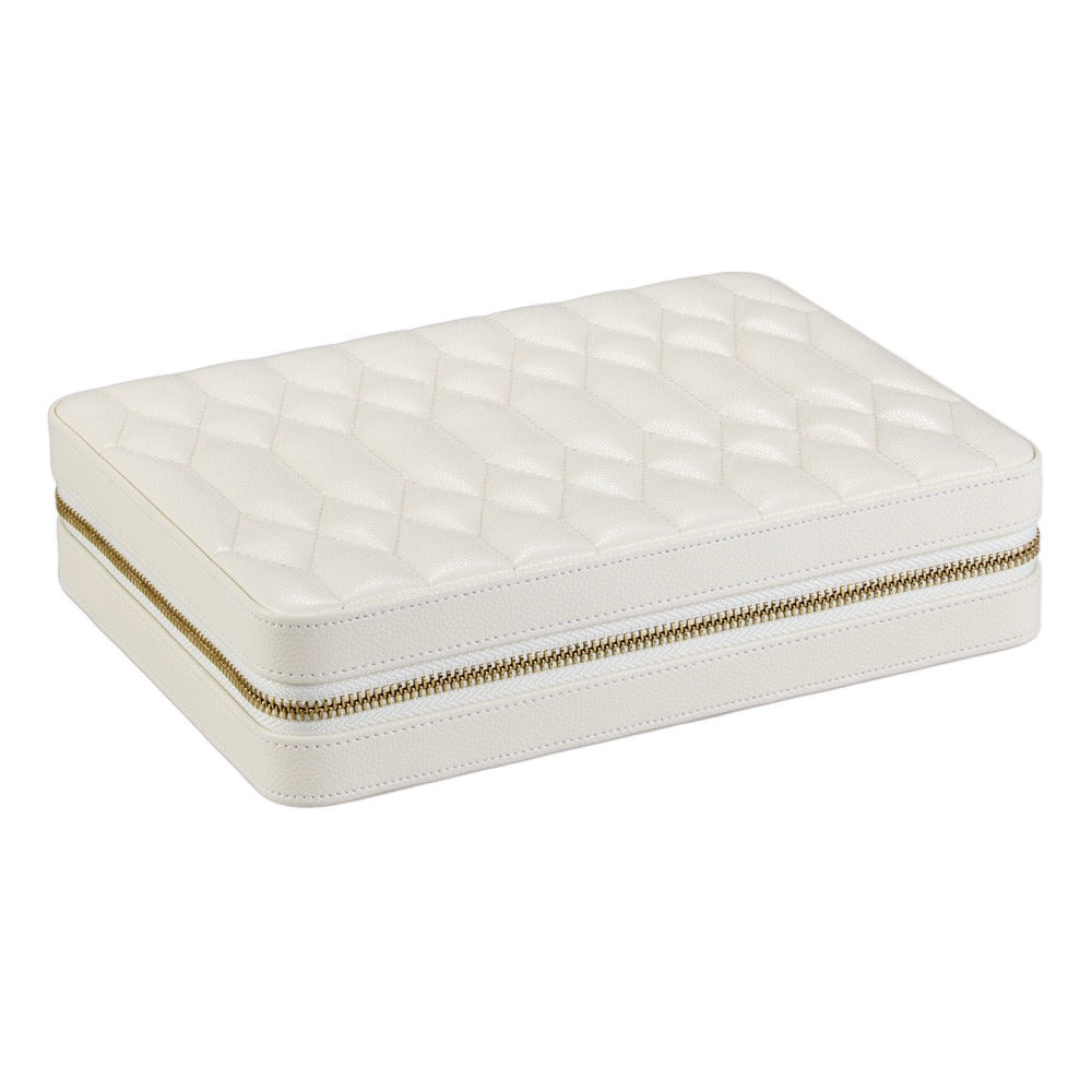 WOLF 1834 Lauren Large Zip Case - Ivory