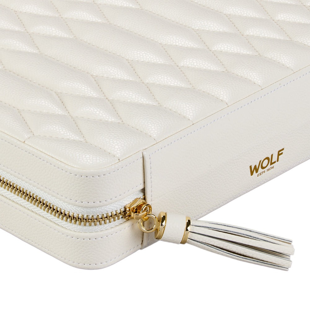 WOLF 1834 Lauren Large Zip Case - Ivory - view 6