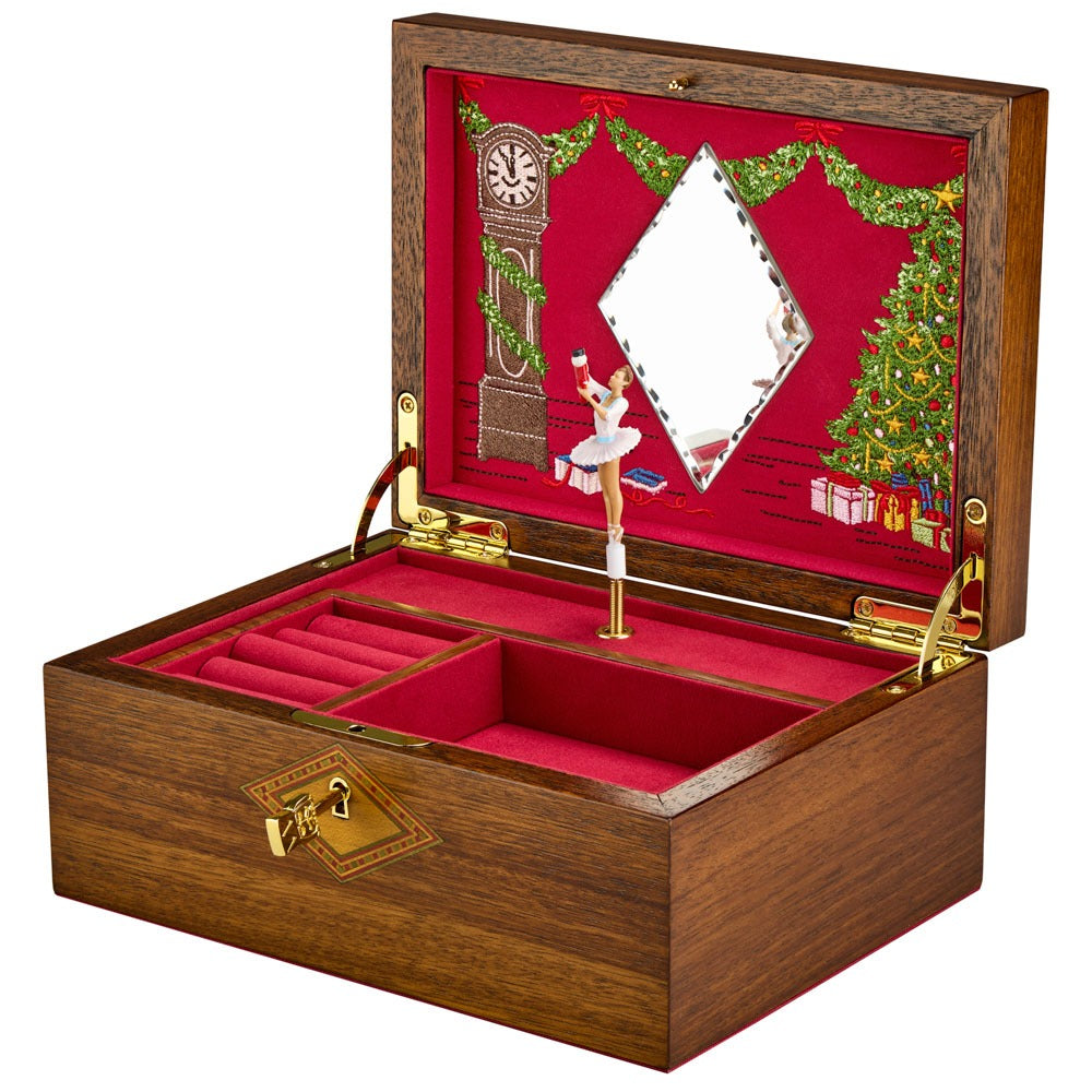 WOLF 1834 Ballet Musical Jewellery Box - Nutcracker Walnut Wood - view 13