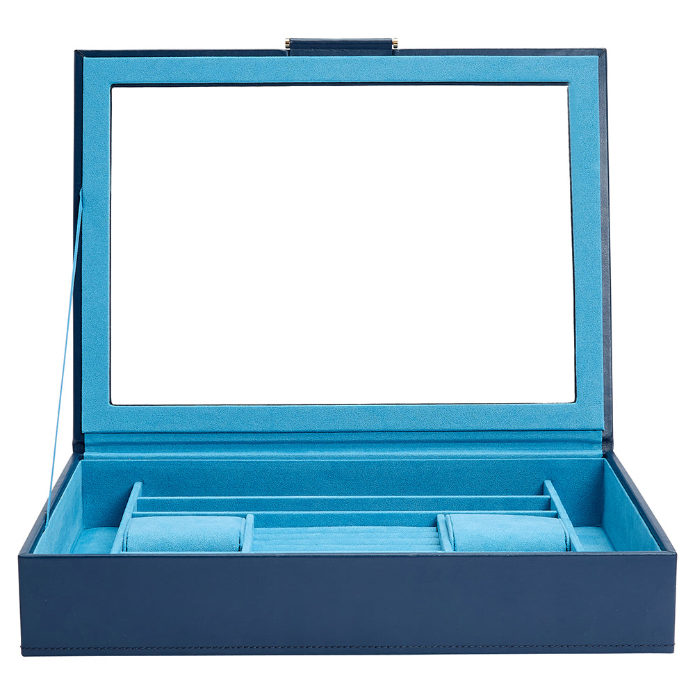 WOLF 1834 Sophia Jewelry Box with Window - Indigo - view 3