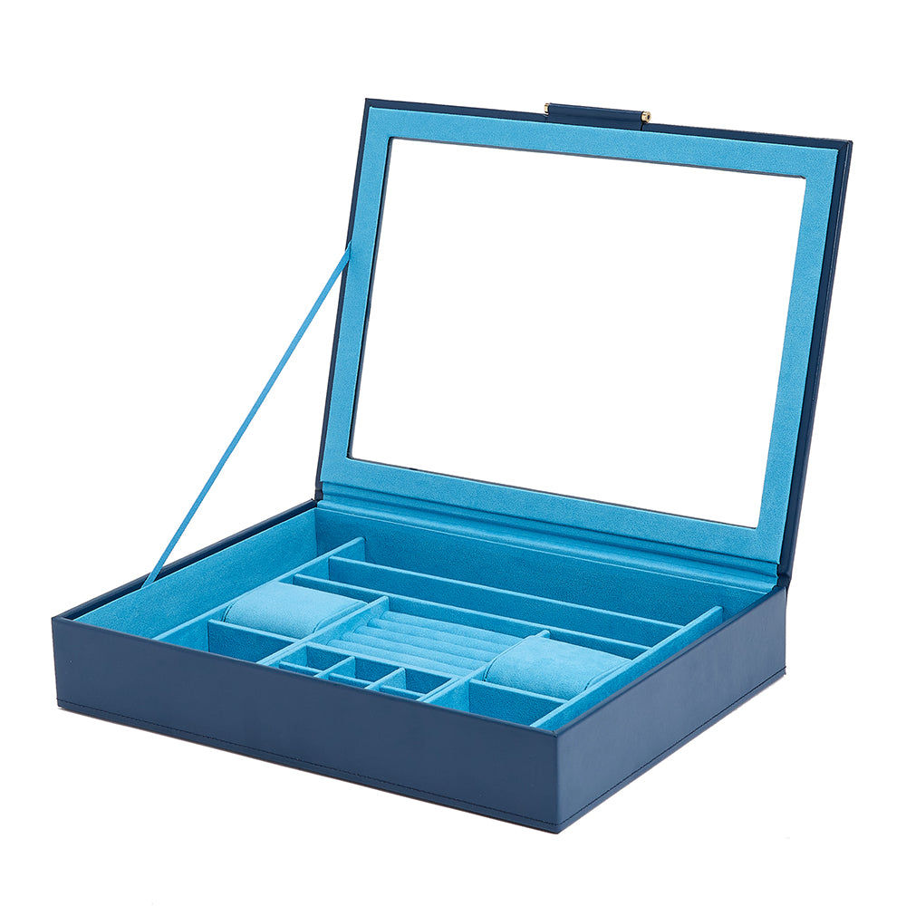 WOLF 1834 Sophia Jewelry Box with Window - Indigo - view 4