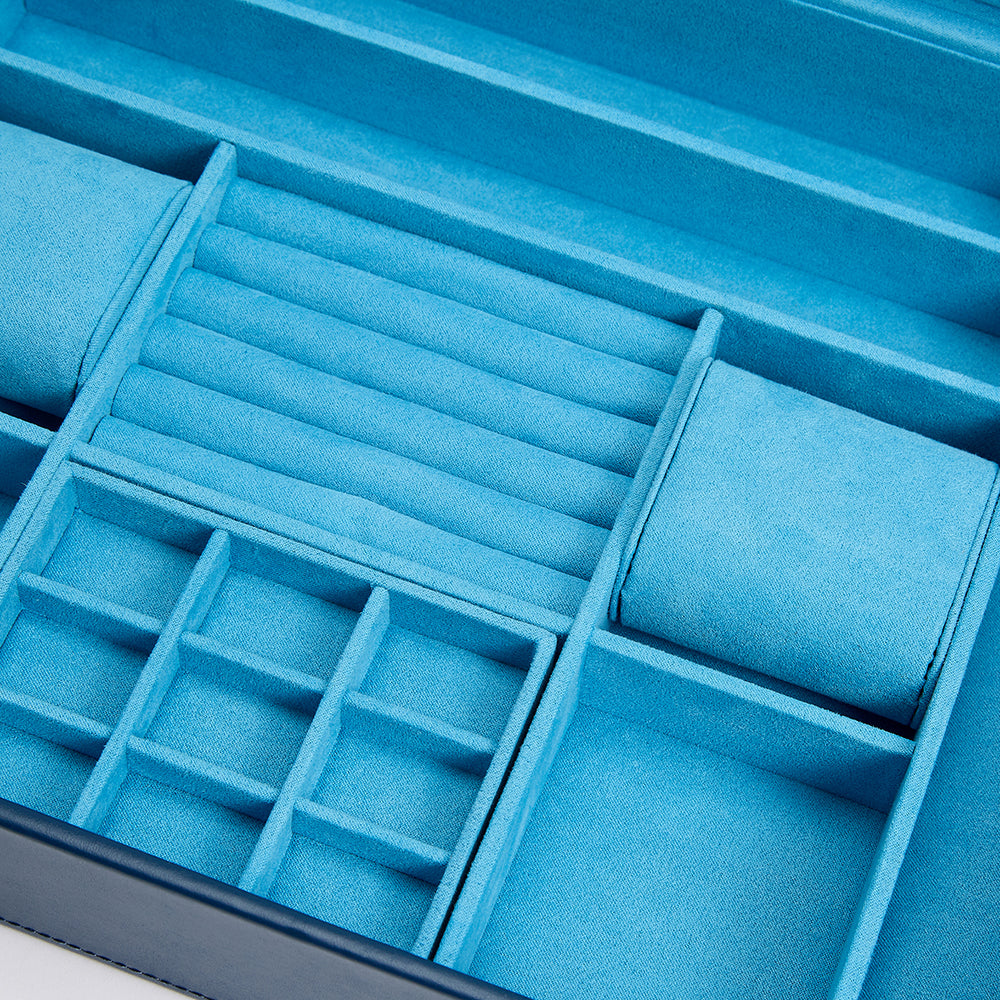 WOLF 1834 Sophia Jewelry Box with Window - Indigo - view 5