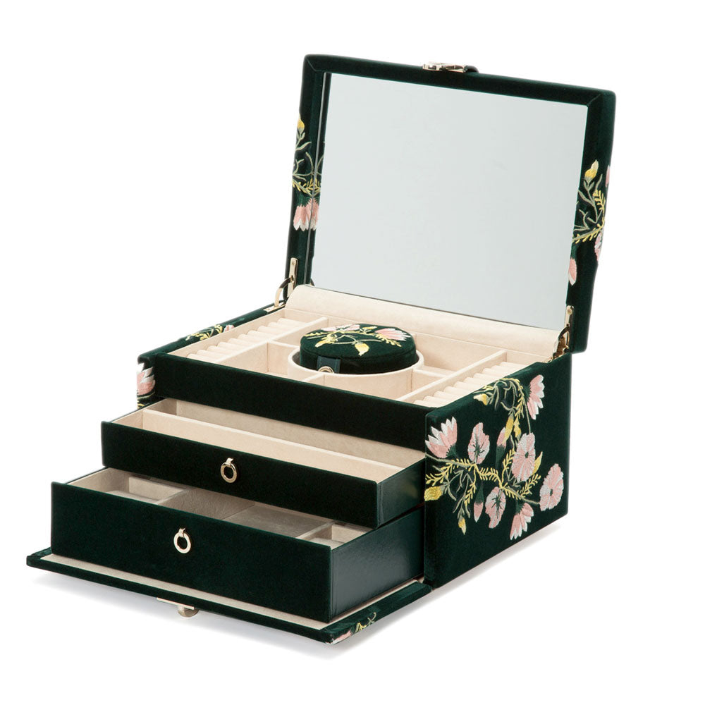 WOLF 1834 Zoe Medium Jewelry Box - Forest Green - view 3