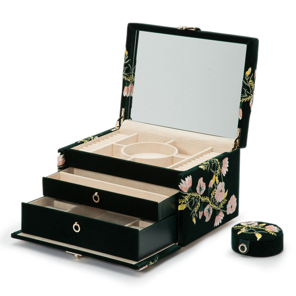WOLF 1834 Zoe Medium Jewelry Box - Forest Green - view 4