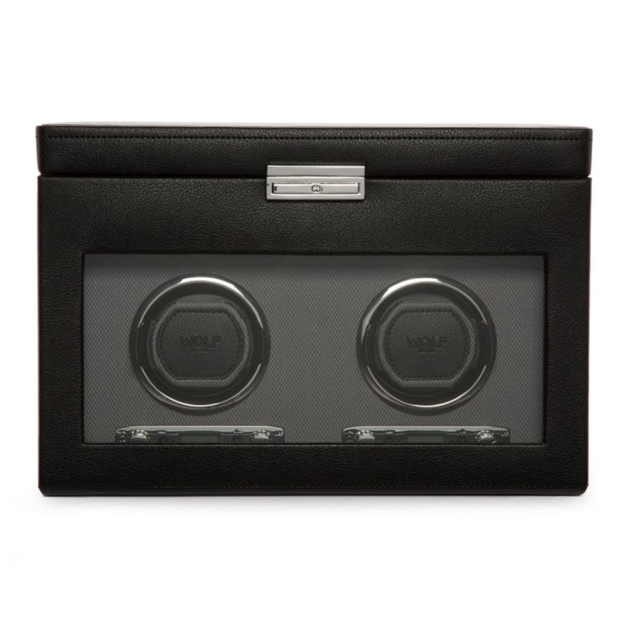 WOLF Double Watch Winder with Storage